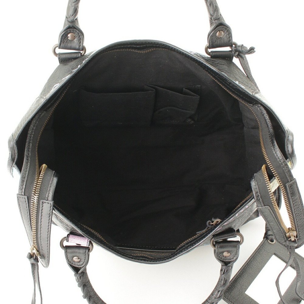 Balenciaga Graffiti City Shoulder Bag Black - Picture 6 of 8
